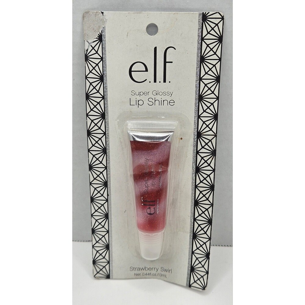 ELF Super Glossy Lip Shine Strawberry Swirl NOS Y2K Lip Gloss Beauty NIP